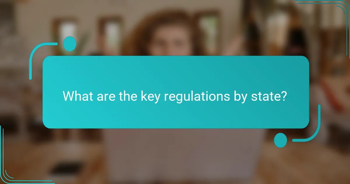 What are the key regulations by state?